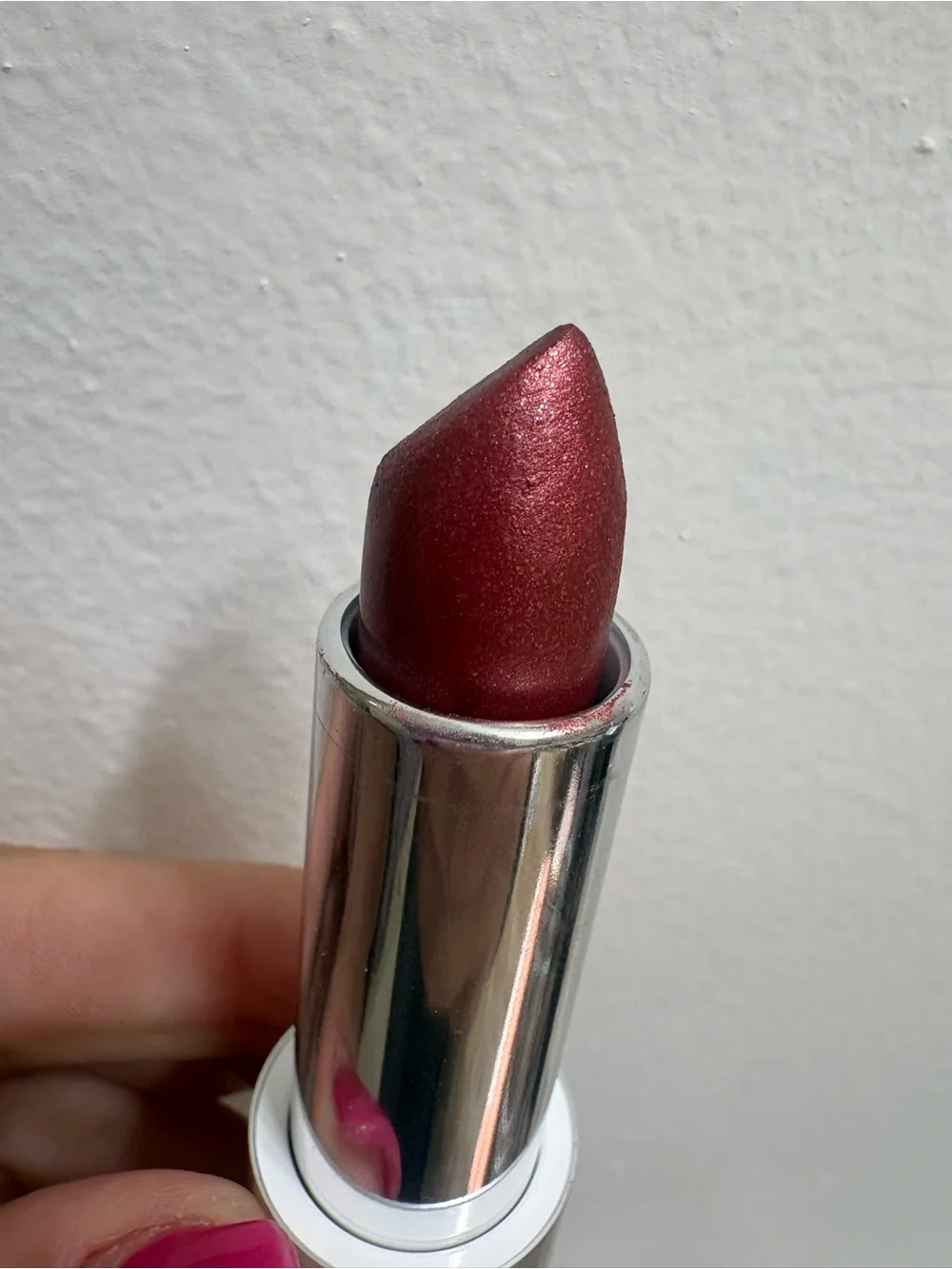 Metallic Rose-Pink Lipstick - Shimmer Finish
